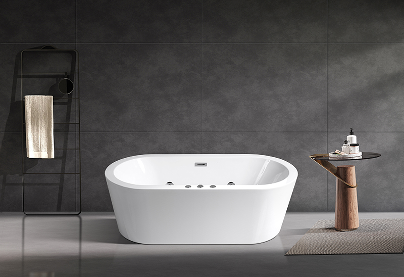 67 59 Inch Oval Acrylic Freestanding Bathtub 