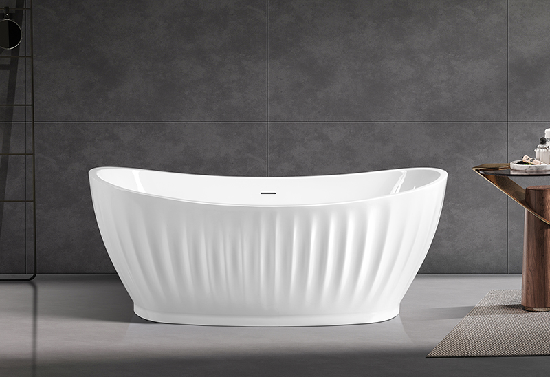 67 Inch Oval Acrylic Freestanding Bathtub 