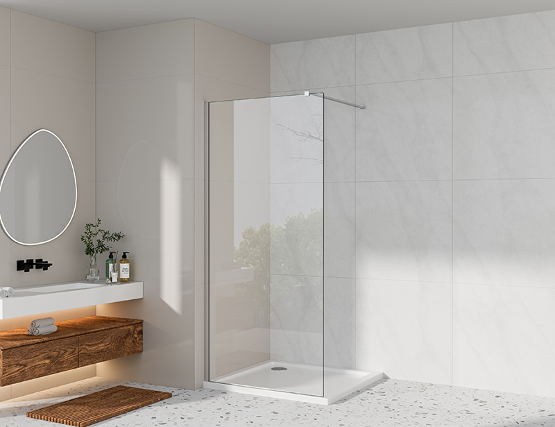 A20P-A 6/8mm Chromed/Black/Golden Shower Screen