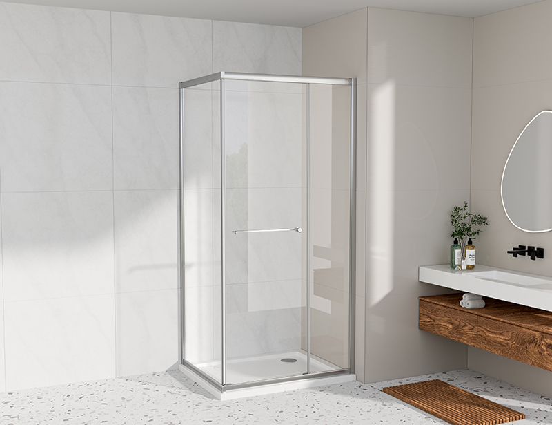 A2231-1 5/6mm Chromed/Black Shower Enclosure